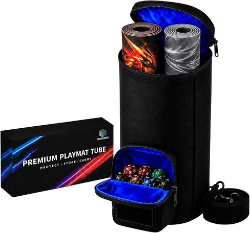 TCG Playmat Tube for MTG - Holds 1-2 Standard 14x24 Inch Mats (Black) in Saudi Arabia