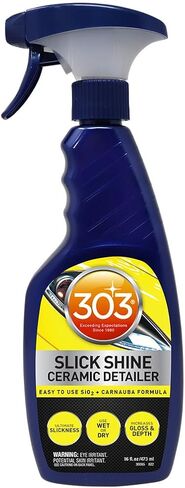 303 30265 Slick Shine Ceramic Detailer â€“ SiO2 and Carnauba Infused Ceramic Coating â€“ Premium Ceramic Detailing Spray â€“ Increases Shine and Gloss â€“ Works on Paint, Glass, and Wheels â€“ 16 Oz in Kuwait