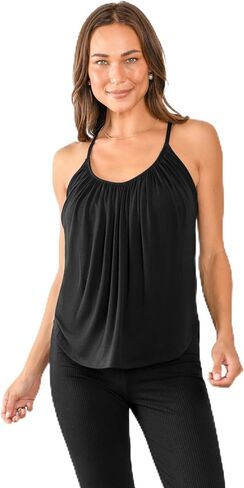 JJwinks Women's Slumber Party Top - Lounge Top with Spaghetti Straps, Razor Back, Built in Shelf in Kuwait