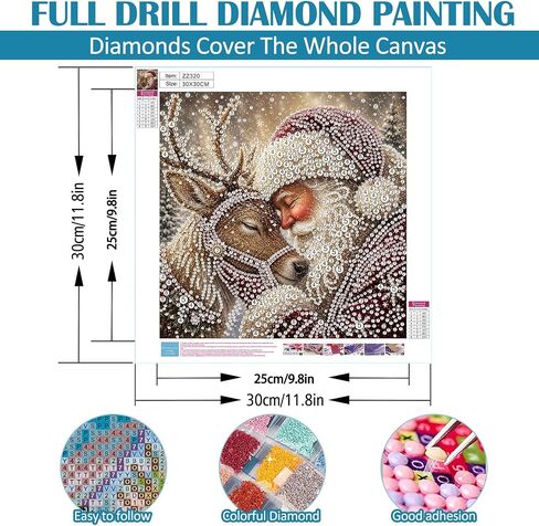 Christmas Santa Claus Deer Pearl Art Kits for Adults,Pearl Diamond Painting in Kuwait