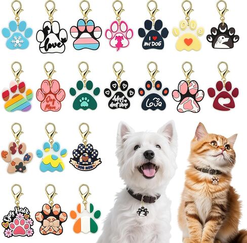 Dog Collar Charms Pendant with Lobster Clasp Clip-on Charms 20PCS in Saudi Arabia