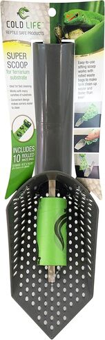 Cold Life Super Scoop Sifter Terrarium Bedding Substrate and Small Pet Cage Cleaner Shovel with 10 ct Poop Bags in Kuwait