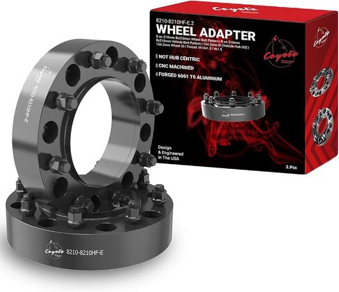 Wheel Accessories Parts 2 Pcs Hub Centric Wheel Spacers 8 on 210mm 8x210mm 1.50" Thick 14mm 1.50 Thread Stud 154.2mm Hub Fits 2011 + Chevrolet Silverado GMC Sierra 3500HD Dually Dual Rear Wheels in Kuwait