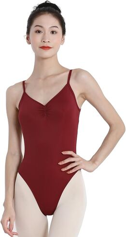 Dance Elite Camisole Leotard For Women - Lana - Womens Dance Leotard With High Leg And V-Neck in Kuwait