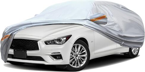 TUCAREST 6 Layers Full Car Cover for Pickup/Truck - Waterproof, Insulated, Anti-UV, Snow-Proof, Hail-Resistant, Anti-Wind, All-Weather, Thickened Protection, up to 220 in in Kuwait