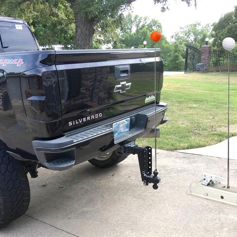 Tall Trailer Magnetic Alignment Kit, Hitch Magnetic Alignment System, Upgraded Trailer Hitch Accessories for Boat, Camper, Horse Trailer, RV Hitching and Towing- Adjustable Extend Guide Poles(2pcs) in Kuwait