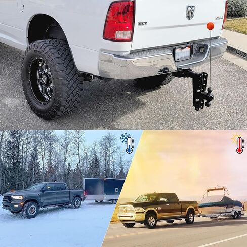 Tall Trailer Magnetic Alignment Kit, Hitch Magnetic Alignment System, Upgraded Trailer Hitch Accessories for Boat, Camper, Horse Trailer, RV Hitching and Towing- Adjustable Extend Guide Poles(2pcs) in Kuwait