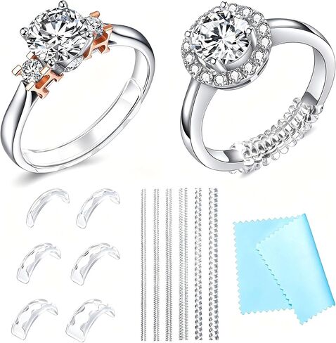 Haiou Ring Size Adjuster for Loose Rings - Clear Invisible Ring Guard for Women, Anti-Slip for Smart Rings & Wedding Bands in Kuwait