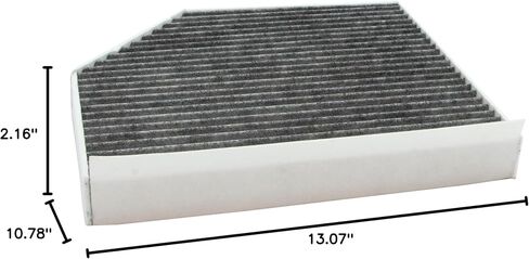 ECOGARD XC36071C Premium Cabin Air Filter with Activated Carbon Odor Eliminator Fits Audi Q5 2009-2017, A4 Quattro 2009-2016, A5 Quattro 2008-2017, A4 2009-2016, S5 2008-2018, S4 2010-2018 in Kuwait