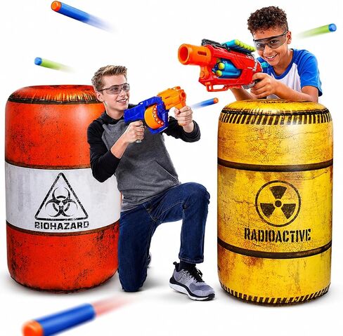 Premium Package 4 Combat Battlefield Inflatables, Compatible with Nerf, Laser tag, Water Gun for Boys Birthday Party Activities and Decoration in Saudi Arabia