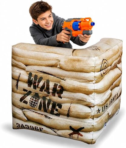 Premium Package 4 Combat Battlefield Inflatables, Compatible with Nerf, Laser tag, Water Gun for Boys Birthday Party Activities and Decoration in Kuwait