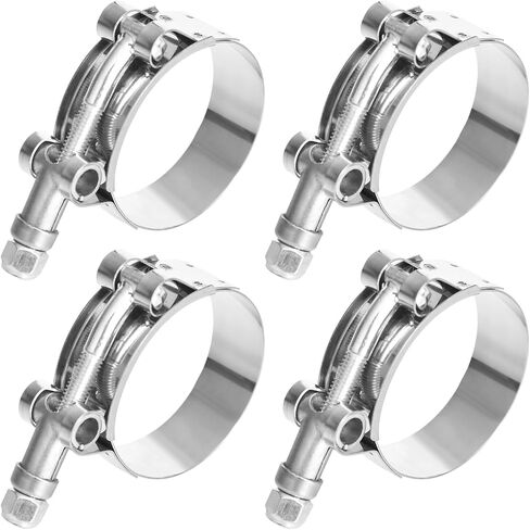 T Bolt Hose Clamp 1.5 Inch, MinerGuy Stainless Steel, Working Range 46mm-52mm for 1.5" Hose ID, Turbo Intake Intercooler Clamp, 4 Pack in Saudi Arabia