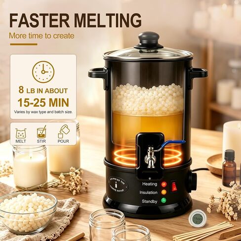 Leerie M5 10Lbs Wax Melter for Candle Making with Temp Control & Pour Spout in Saudi Arabia