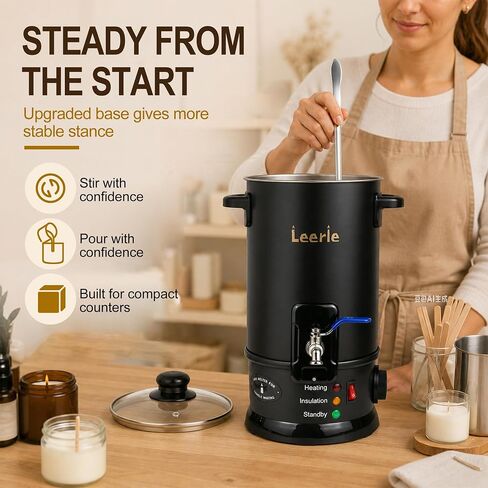 Leerie M5 10Lbs Wax Melter for Candle Making with Temp Control & Pour Spout in Saudi Arabia