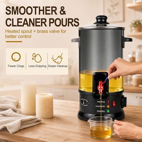 Leerie M5 10Lbs Wax Melter for Candle Making with Temp Control & Pour Spout in Saudi Arabia