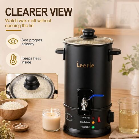 Leerie M5 10Lbs Wax Melter for Candle Making with Temp Control & Pour Spout in Saudi Arabia