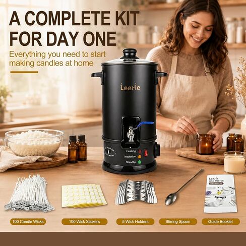 Leerie M5 10Lbs Wax Melter for Candle Making with Temp Control & Pour Spout in Saudi Arabia