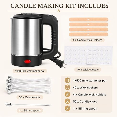 Candle Making Supplies with Electric Wax Melting Pot in Kuwait