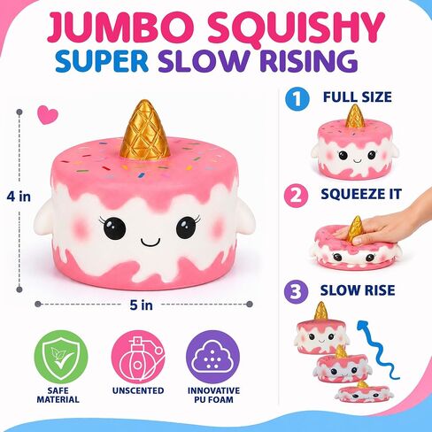 Jim&Gloria Paint Your Own Squishies, Jumbo Squishy Toy Gifts for Girls and Boys 8 9 10 11 12 13 14, Arts and Crafts Squeeze Toys, Party Favors for Birthday, Christmas Gift, Pack of 3 in Kuwait