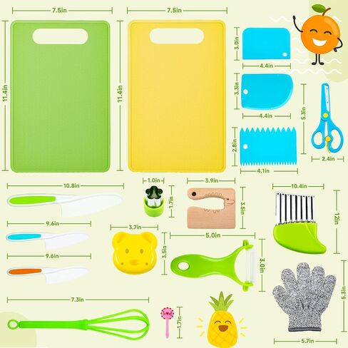 Labeol 32 PCS Montessori Kitchen Tools Toys for Kids Cooking Sets Real Kids Safe Kitchen Knife Set for Real Cooking Educational Gift for Boys Girls in Saudi Arabia