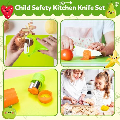 Labeol 32 PCS Montessori Kitchen Tools Toys for Kids Cooking Sets Real Kids Safe Kitchen Knife Set for Real Cooking Educational Gift for Boys Girls in Saudi Arabia