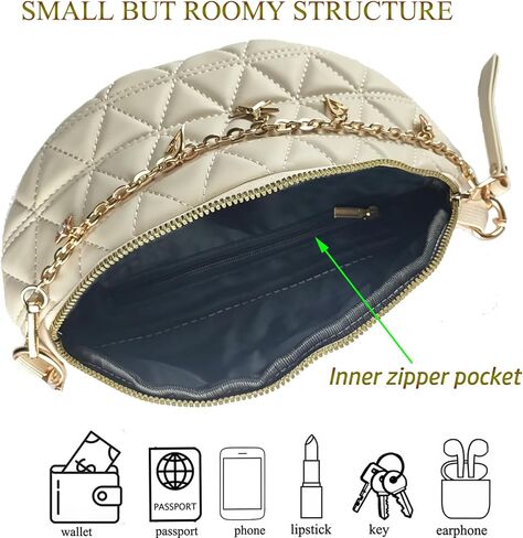Fashion Waist Packs for Women Fanny Packs Quilted Belt Bag Festival Bum Bags Crossbody Waist Purse for Sports Workout Traveling Running Casual in Kuwait