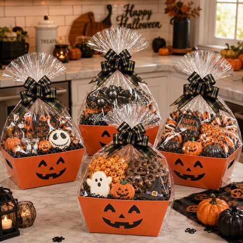8 Pack Halloween Empty Gift Baskets, Halloween Basket Boo Basket Set in Saudi Arabia
