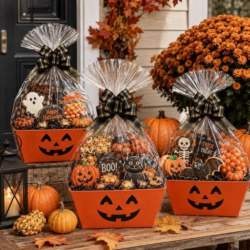 8 Pack Halloween Empty Gift Baskets, Halloween Basket Boo Basket Set in Saudi Arabia