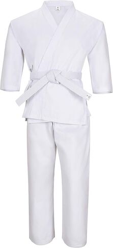 Lightweight Karate Gi Kids Men Women For Training, martial arts clothing gear Karate Outfit With Free White Belt in Kuwait