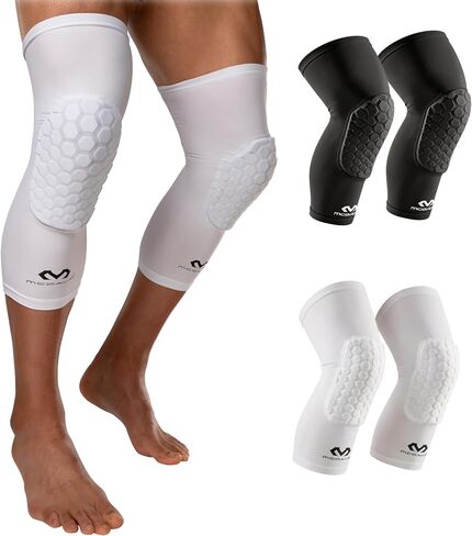 Knee Compression Sleeves: McDavid Hex Knee Pads Compression Leg Sleeve for Basketball, Volleyball, Weightlifting, and More - Pair of Sleeves in Kuwait
