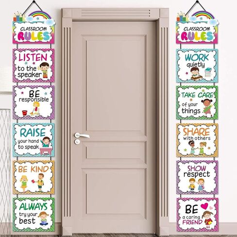 Classroom Rules Posters Classroom Bulletin Board Decorations Set for Kindergarten Preschool Primary Middle High School Expectations Poster in Kuwait