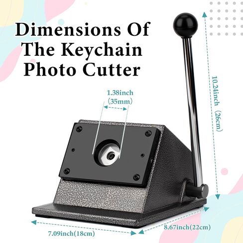 HOMAR 64 Pcs Button Keychain Photo Cutter Photbooth Keychain Circle Cutter in Saudi Arabia
