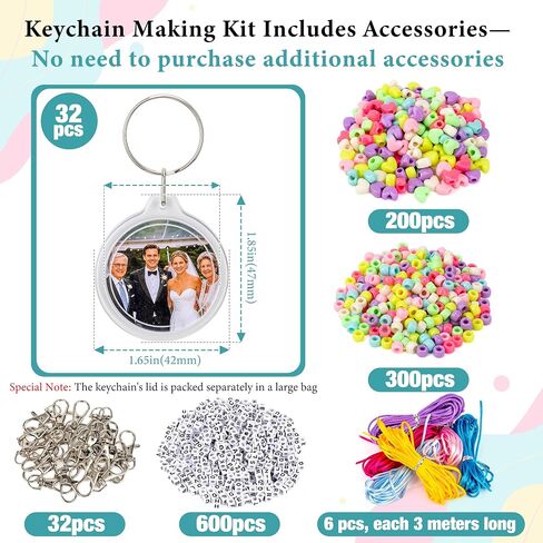 HOMAR 64 Pcs Button Keychain Photo Cutter Photbooth Keychain Circle Cutter in Saudi Arabia