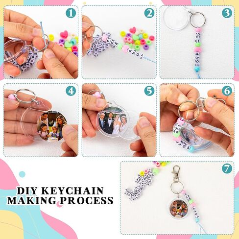 HOMAR 64 Pcs Button Keychain Photo Cutter Photbooth Keychain Circle Cutter in Saudi Arabia
