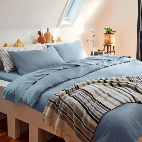 Brooklinen Sateen 4-Pc Sheet Set Hotel-Quality Luxury - Queen, Storm in Saudi Arabia