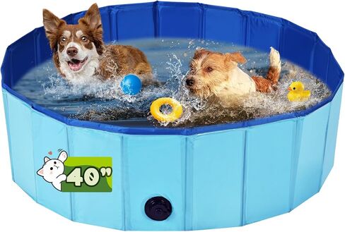 MAOPINER Foldable Dog Pool 31.5"x 7.9" Collapsible Pet Swimming Pool in Kuwait