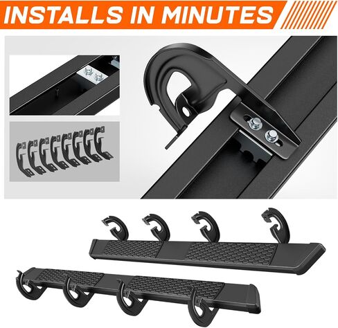 [Pair] 5.5 Inch Stainless Steel Running Boards Side Steps Nerf Bars Compatible with Ford F150 Extended Cab 04-14 in Saudi Arabia