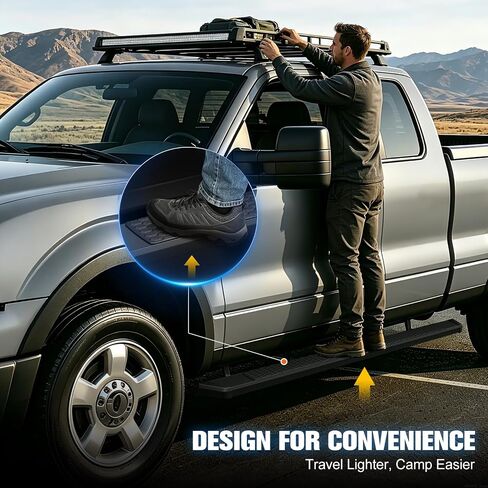 [Pair] 5.5 Inch Stainless Steel Running Boards Side Steps Nerf Bars Compatible with Ford F150 Extended Cab 04-14 in Saudi Arabia