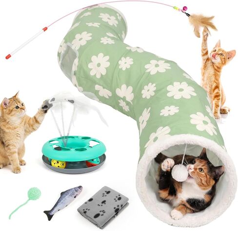Cat Tunnels for Indoor Cats, 6-in-1 Interactive Cat Tunnel Toys for Kitten in Saudi Arabia