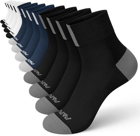 PAPLUS Women's Quarter Compression Socks 6 Pairs, Cushion Running Athletic Sport Ankle Socks with Arch Support in Kuwait