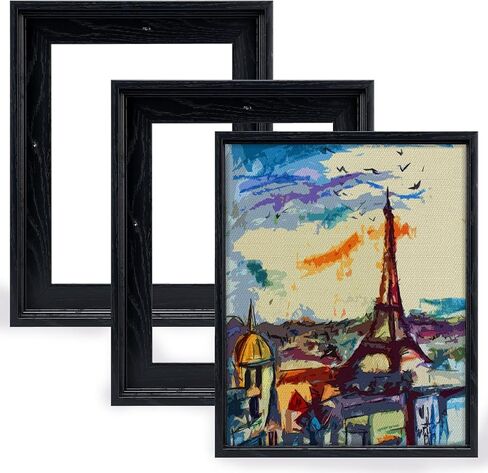 3Pack Canvas Floater Frames, Canvas Floating Frame 3/4" Depth, Floater Frames for Canvas Paintings, Canvas Picture Frame,Canvas Frame,Frame For Canvas (11"x14", Gold) in Kuwait
