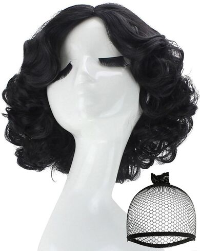 ANOGOL Hair Cap+ Women Short Straight Cosplay Costume Wig for Halloween Party Hair Gold Blonde Christmas Wig in Kuwait
