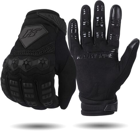 Men’s Dirt Bike Riding Gloves -Full Finger Touch-Screen Motocross/Motorcycle Gloves for BMX MX ATV MTB Off-Road Riding (Small, Black) in Kuwait
