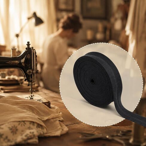 Bias Tape Double Fold, 3/5 Inch 11 Yards Black Seam Binding Tape for Sewing in Kuwait