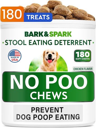 No Poo Chews for Dogs - Coprophagia & Stool Eating Deterrent with Probiotics, Digestive Enzymes & Breath Aid Support - Stop Dog Poop Eating in Kuwait