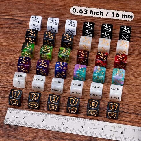 60 PCS MTG Dice Set with Life Counter, Keyword Counter, Shield Token in Kuwait