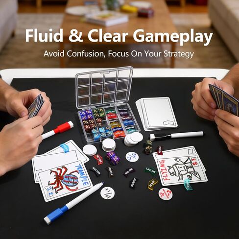101 Pieces MTG Abilities Keyword Tokens 12mm Dice Counters Set for Magic The Gatering, Dry Erase Token MTG Accessories Board Game Pieces, MTG Life Counter Buff Tokens for TCG CCG Magic Card Games in Kuwait