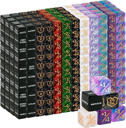 500 Pieces MTG Counter Bulk Keyword Counters Life Counter Tokens Dice Buff Tokens Compatible with Magic Card Game Accessories CCG Creature Stats in Kuwait