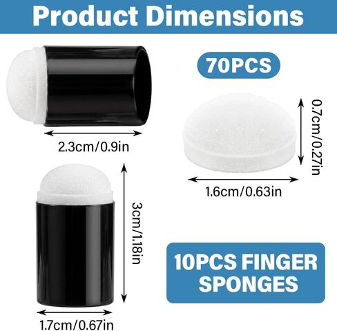 80PCS Finger Sponge Daubers, Foam Applicators for Painting Crafts in Kuwait