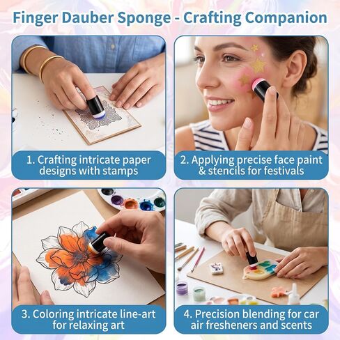 80PCS Finger Sponge Daubers, Foam Applicators for Painting Crafts in Kuwait